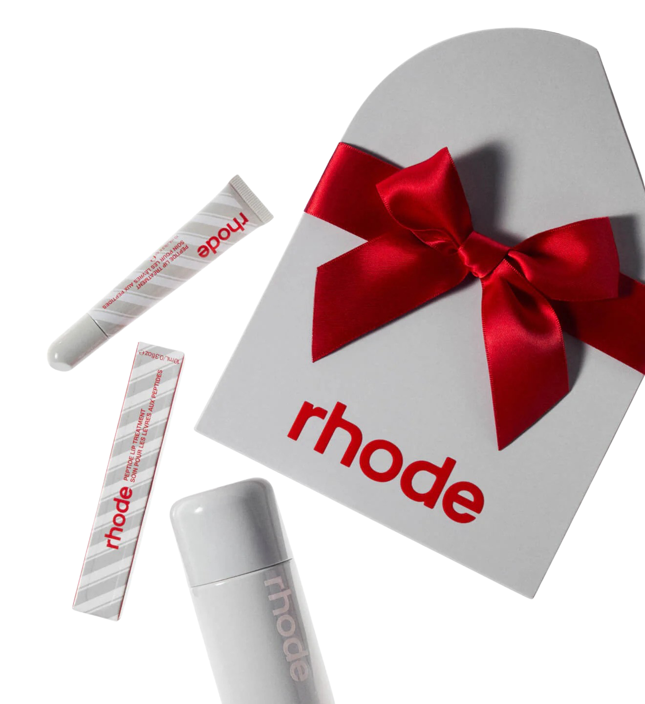 Святковий дует RHODE GLAZING MILK The Essential Prep Layer ALLURE THE BEAUTY EXPERT 2024 BEST OF BEAUTY AWARD WINNER + лімітований ТІНТ-НОВИНКА для вуст М'ятна Глазур Peppermint Glaze Shimmery Clear Gloss Peptide Lip Tint Limited Edition Scent